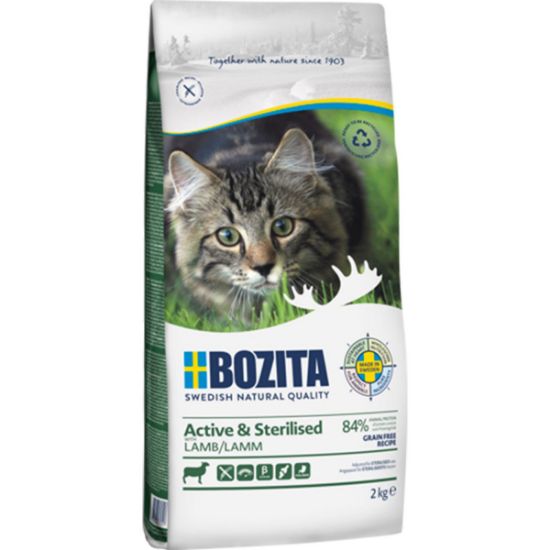 Bozita Active & Sterilised Grain Free Lamm 2 kg (Bozita)