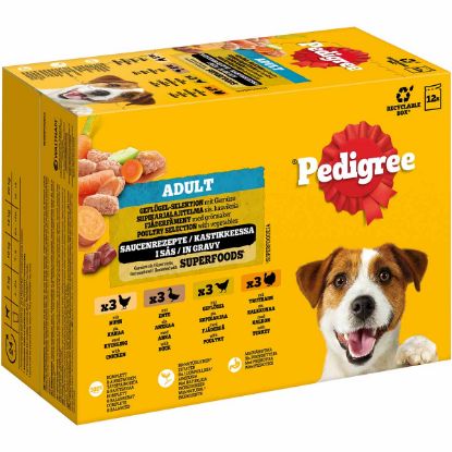 Pedigree Adult Geflügel-Selektion in Sauce 24x100 g (Pedigree)