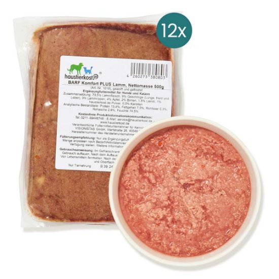Haustierkost BARF Komfort PLUS Lamm 12x500 g (haustierkost)