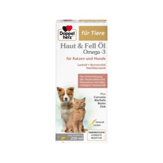 Doppelherz Haut & Fell Öl Omega-3 für Katzen und Hunde 250 ml (Doppelherz)