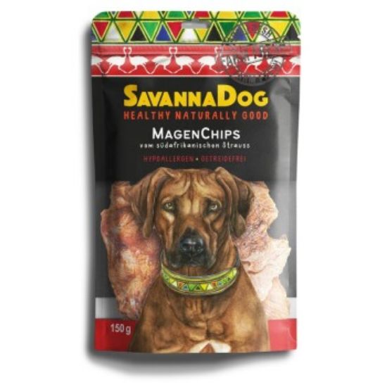 SavannaDog Magen Chips vom südafrikanischen Strauß 150 g (SavannaDog)