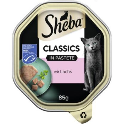 Sheba Classics Nassfutter Katze Adult, in Pastete 22x85g Lachs (Sheba)