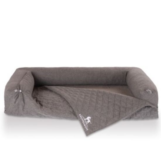 Knuffelwuff orthopädisches 2in1 Sofaschutz Hundebett Yona grau XL (Knuffelwuff)