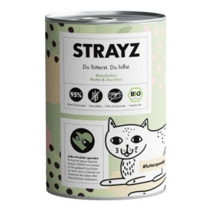 STRAYZ BIO 6x400g Huhn und Zucchini (STRAYZ)