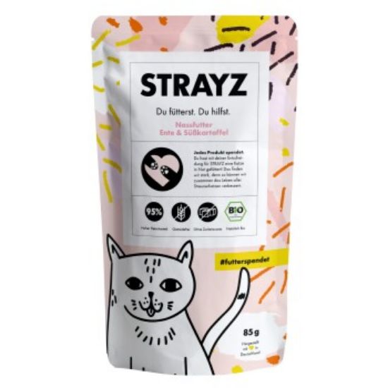 STRAYZ BIO 14x85g Ente und Süßkartoffel (STRAYZ)