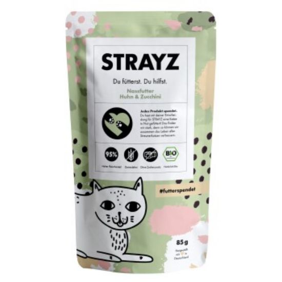 STRAYZ BIO 14x85g Huhn und Zucchini (STRAYZ)