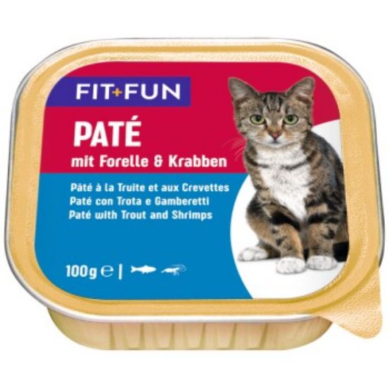 FIT+FUN Adult Paté Forelle und Krabben 32x100 g (FIT+FUN)