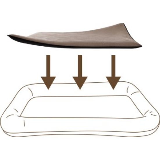 Knuffelwuff kuschelige Einlage Teddy für Hundebett Form: Globetrotter braun L (Knuffelwuff)