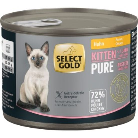 SELECT GOLD Pure Kitten Paté 12x200 g (SELECT GOLD)