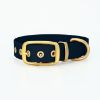 THE DOG IDEA Biothane Halsband Gold Navy L (THE DOG IDEA)