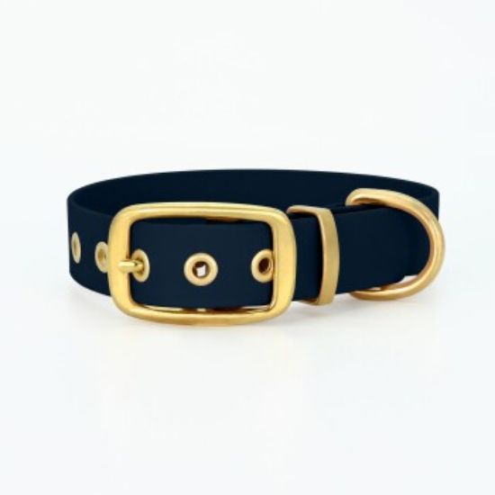 THE DOG IDEA Biothane Halsband Gold Navy L (THE DOG IDEA)