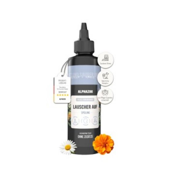 ALPHAZOO Ohrenreiniger 200ml - Lauscher-Auf für Hunde, Katzen, Haus- und Hoftiere (ALPHAZOO)