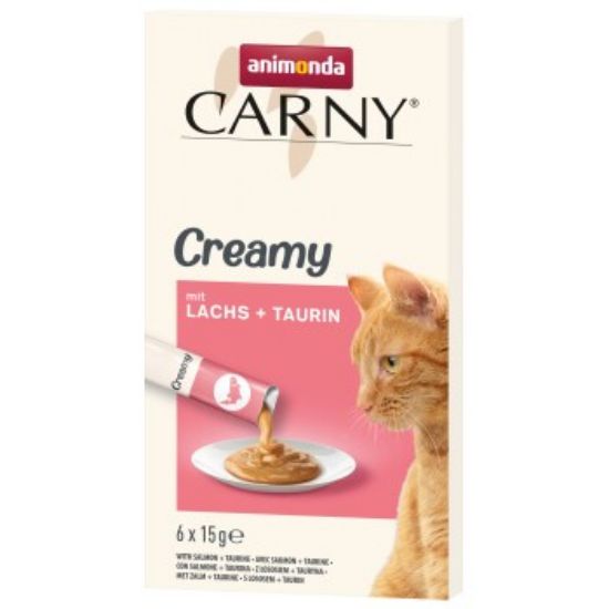 animonda Carny Nassfutter Katze Adult, Creamy mit Taurin 11x 6x15g Lachs (Animonda)