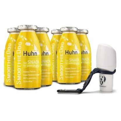 SmoothieDog 6er Huhn + Doggyroller Blau M (SmoothieDog)