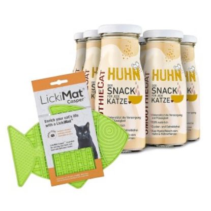 SmoothieCat Huhn 6x 150 ml + Lickimat Grün (SmoothieCat)
