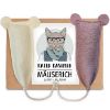 Kater Kasimir 2 x MÄUSERICH - Die XL Spielmaus, handgenäht aus echtem Wollfilz mit Katzenminze- und Baldrianwurzel-Füllung (Kater Kasimir)