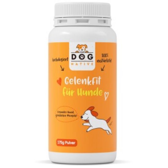 Dog-Native GelenkFit für Hunde, natürliches Gelenkpulver, Gelenk Fit Pulver mit Grünlippmuschel, MSM, Kollagen & Chondroitin für Gelenke & Knochen, 175g (Dog-Native)