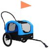 VidaXL Hunde 2-in-1 Fahrradanhänger & Jogger blau (VIDAXL)