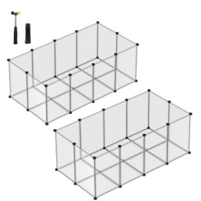 SONGMICS 2er set XXL Freigehege mit Bodenplatten (SONGMICS)