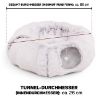 Canadian Cat Company Katzentunnel OTIS - Donut-Tunnel inkl. Liegekissen | grau | ca. 80 x 80 x 26 cm grau (Canadian Cat Company)