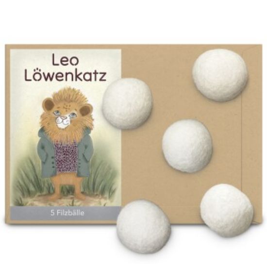 LEO LÖWENKATZ 5 Filzbälle, Spielbälle für Katzen aus reinem Wollfilz (LEO LÖWENKATZ)