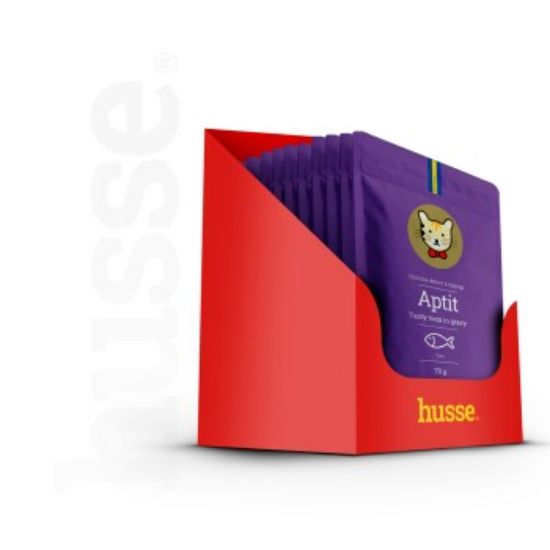 husse Box: 12 x 70 g. Aptit Thunfisch. Leckerer frischer Thunfisch in Sauce (husse)