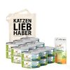 I love my cat Dealset für Katzen mit Giardien - 18 Dosen Nassfutter mit Pute und Lachs 100g + Vermal Pulver 35g + 1 Jutesack von I love my cat (I love my cat)