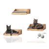 Rohrschneider ® 3-er Set Katzen Kletterstufe mit Kissen, Kletterwand mit Gratis-Spielballset (Rohrschneider)