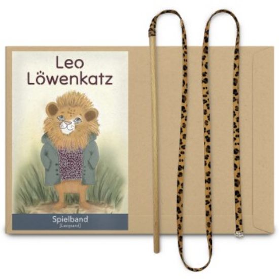 LEO LÖWENKATZ Katzenangel für Katzen mit Holzstab im Leoparden-Design (LEO LÖWENKATZ)