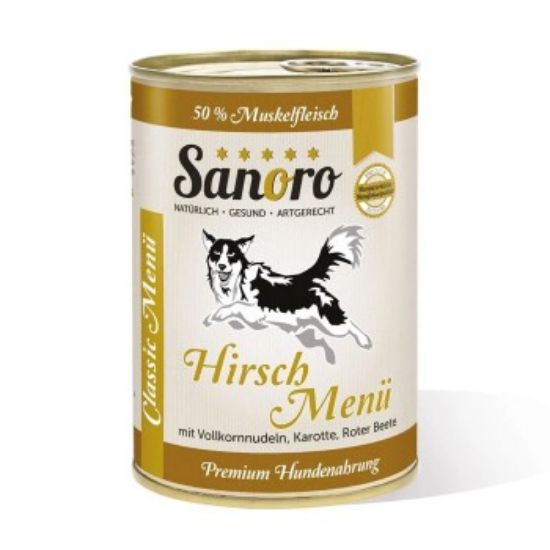 Sanoro Menü Classic vom Hirsch mit 50 % Fleischanteil - 12x400g (Sanoro)