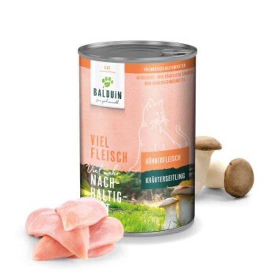 BALDUiN Katze Huhn & Kräuterseitling 12x400g (BALDUiN)
