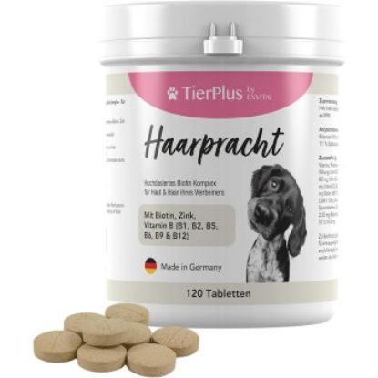 TierPlus ® Haarpracht Tabletten - hochdosiertes Biotin Komplex für Hunde (TierPlus)