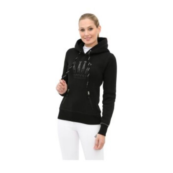 SPOOKS Kapuzenpullover Crown Sequin schwarz M - INT (SPOOKS)