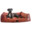 Tierlando ® Orthopädisches Hundebett FRANKLIN Kuscheliger Teddy-Stoff - Hundesofa terracotta 1,3 m, 25 cm, 1 m (Tierlando)