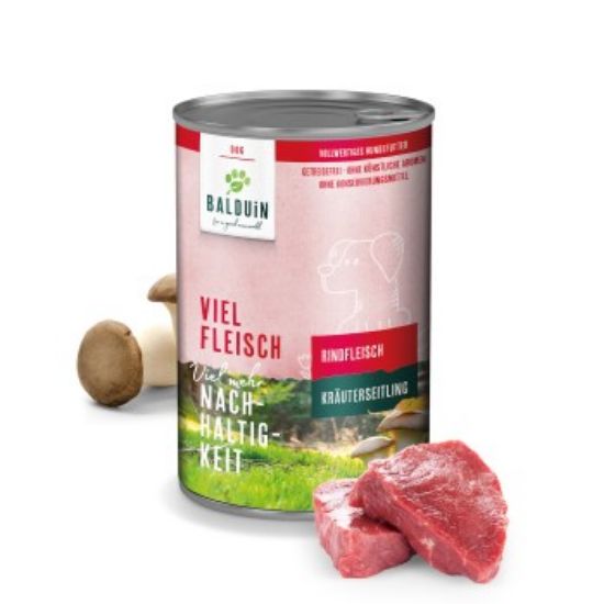 BALDUiN Hund Rind & Kräuterseitling 12x400g (BALDUiN)