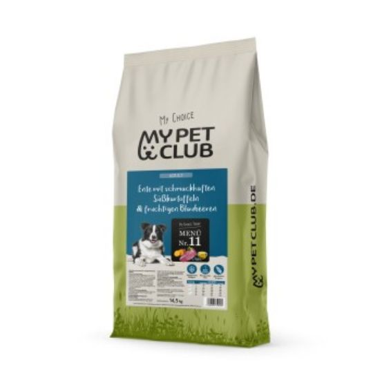 MyPetClub Kaltgepresstes Hundefutter getreidefrei mit Ente & Kartoffel - 14.5 kg (MyPetClub)
