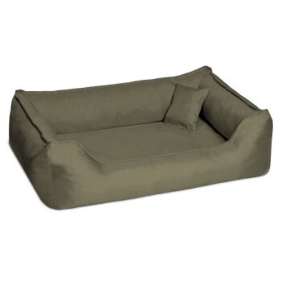 Tierlando DONALD ORTHO Hundebett Anti Haar M L XL XXL 80 100 120 150cm dunkles olivgrün 80 cm, 22 cm, 60 cm (Tierlando)