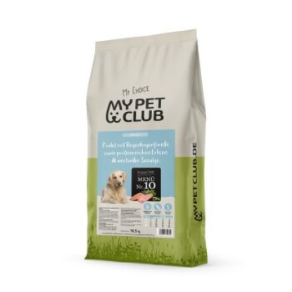MyPetClub kaltgepresstes weizenfreies Hundefutter mit hohem Fleischanteil - 14.5 kg (MyPetClub)