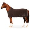 Equinate Abschwitzdecke Arizona aus Polar Fleece mit Kreuzbegurtung und Zierkordeln braun 1,45 m (Equinate)