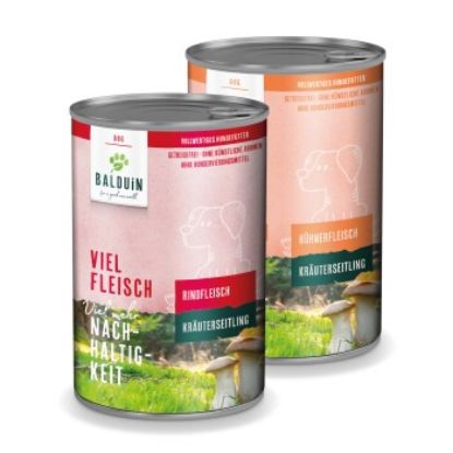BALDUiN Hund Mix-Paket 1 Rind & Huhn 12x400g (BALDUiN)