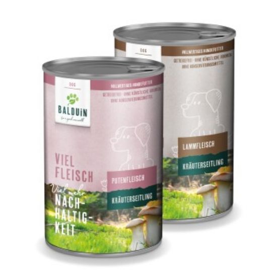 BALDUiN Hund Mix-Paket 2 Pute & Lamm 12x400g (BALDUiN)