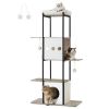 FEANDREA  Kratzbaum modern Katzenturm grau/ weiß (FEANDREA)