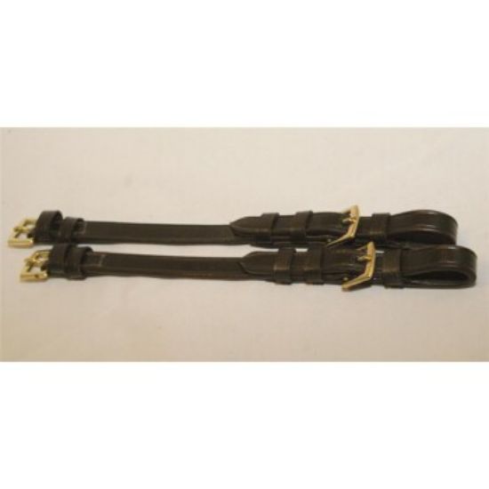 Hans Melzer Horse Equipment Hans Melzer Backenstücke braun/messing paarweise WB (Warmblut) (Hans Melzer Horse Equipment)