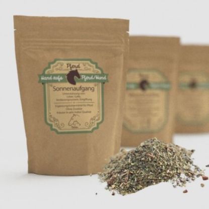 Hand aufs Pferd/Hund Leber Kräuter für Pferde – Sonnenaufgang 1kg (Hand aufs Pferd/Hund)