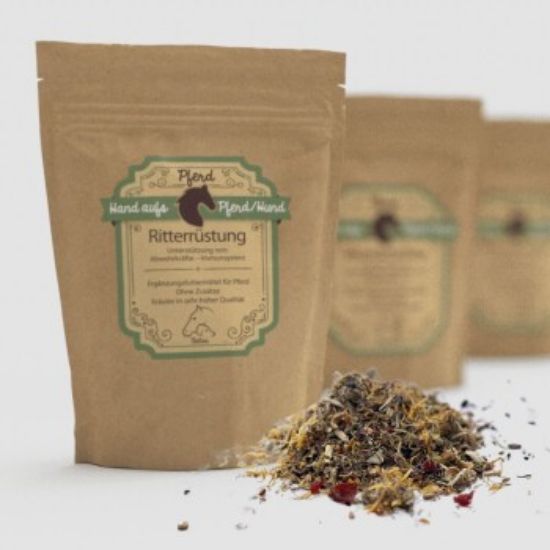 Hand aufs Pferd/Hund Abwehr Kräuter für Pferde – Ritterrüstung 1kg (Hand aufs Pferd/Hund)