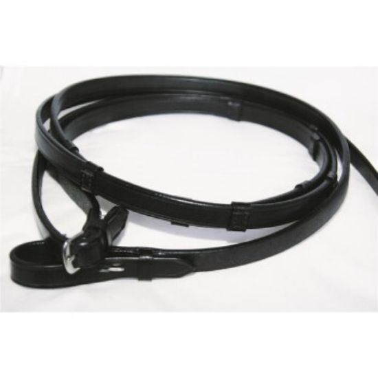 Hans Melzer Horse Equipment Hans Melzer 1 Kandarenzügel m Stege schwarz/silber (Hans Melzer Horse Equipment)