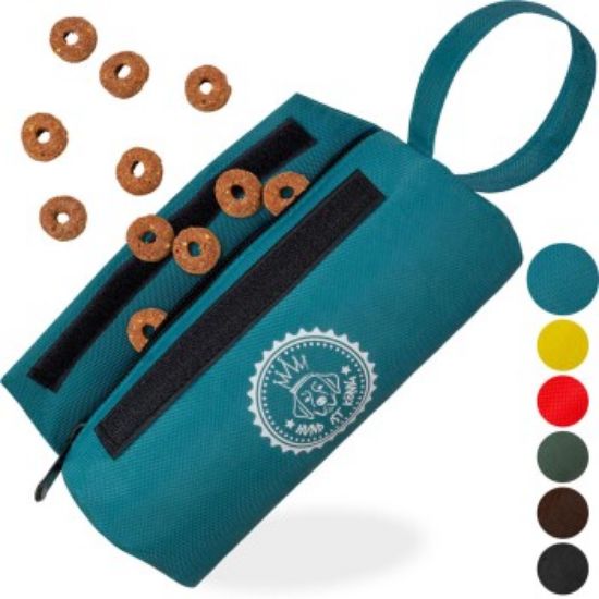 HUND IST KÖNIG ® Futterbeutel Hund | Futterdummy Hunde | Apportierbeutel für Hunde mit Handschlaufe petrol (HUND IST KÖNIG)