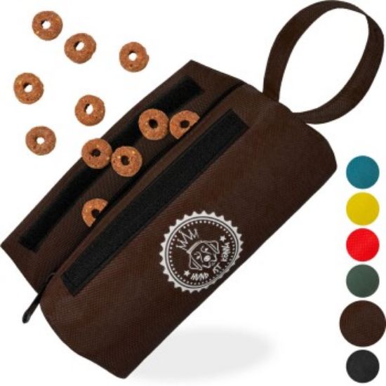 HUND IST KÖNIG ® Futterbeutel Hund | Futterdummy Hunde | Apportierbeutel für Hunde mit Handschlaufe braun (HUND IST KÖNIG)