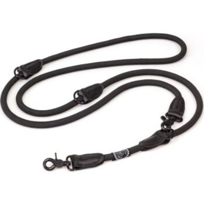 HUND IST KÖNIG ® 2,3 m verstellbare Führleine für Hunde schwarz 1,2 cm, 2,3 m (HUND IST KÖNIG)