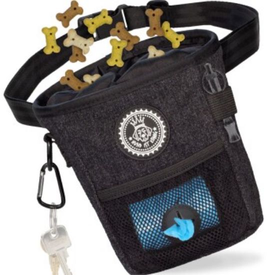 HUND IST KÖNIG kompakter Hunde Futterbeutel, robuste Leckerlitasche fürs Training & Gassigehen (HUND IST KÖNIG)